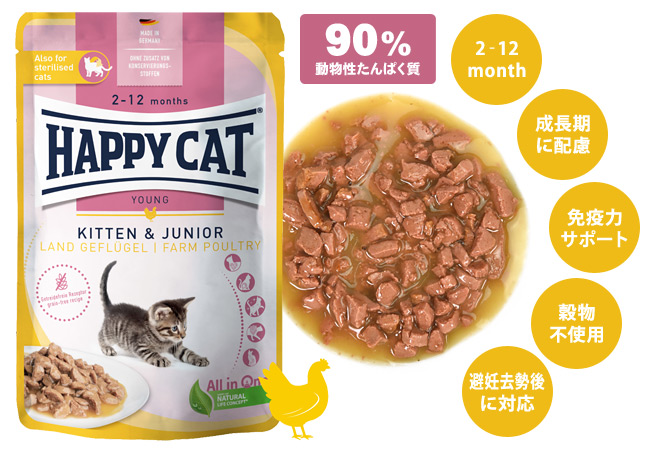 HAPPY CAT �n�b�s�[�L���b�g �~�[�g in �\�[�X �p�E�` �W���j�A �t�@�[���|���g���[(�������`�L��) 85g(41214)