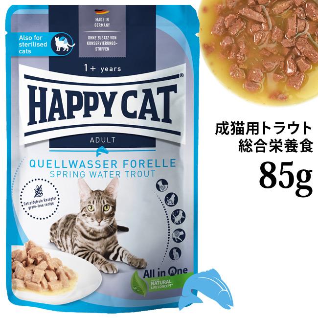 ハッピーキャット ミート in ソース パウチ スプリングトラウト (成猫