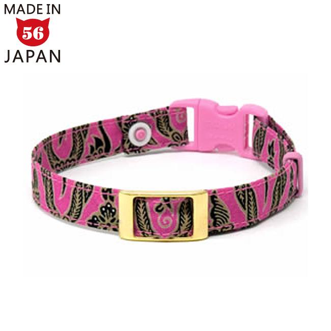 デイリー猫首輪10ミリ幅 インディアシリーズ ロイヤルピンク