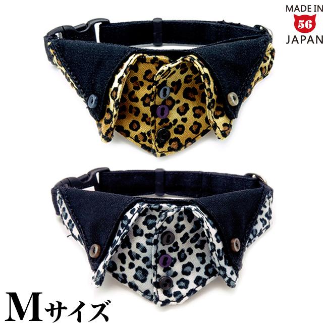 ちょこトレンディー猫首輪 トレボットーニ ドレスシャツ ヒョウ柄 M